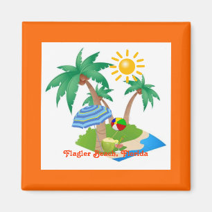 FlaglerBeach, Florida-mall för kylmagnet Magnet
