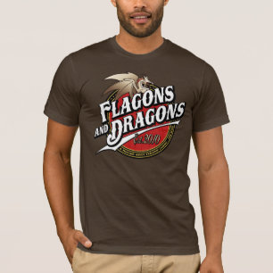 Flagons och logotyp för drakePodcast Est.2010 T-shirt