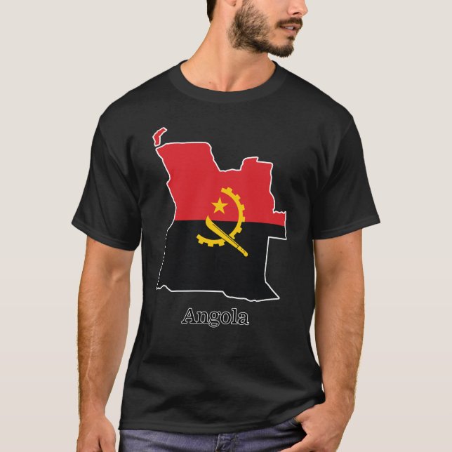Flags and countries Angola T Shirt (Framsida)