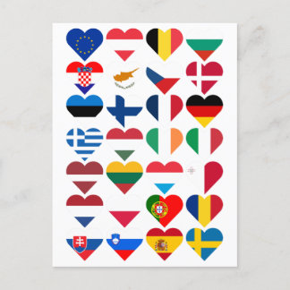 Flags of the European Union Vykort