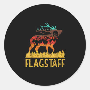 Flagstaff - älskar natur vintage vandring 70-tal 8 runt klistermärke