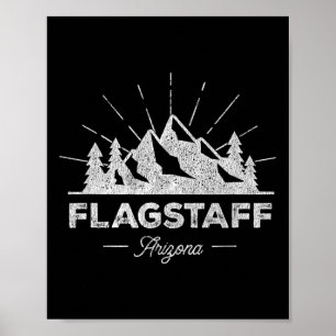 Flagstaff Arizona Az T Shirt Vintage Vandring Retr Poster
