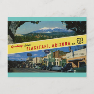FLAGSTAFF ARIZONA ON US HWY. 66 POSTCARD VYKORT