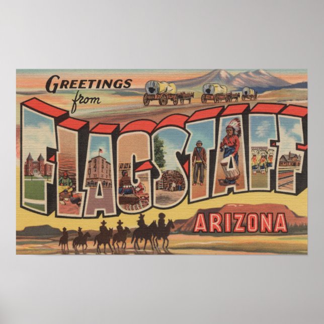 Flagstaff, Arizona - Stora Brev Scenes Poster (Framsidan)
