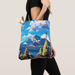 Flagstaff Arizona Vintage Art Travel Illustration Tygkasse