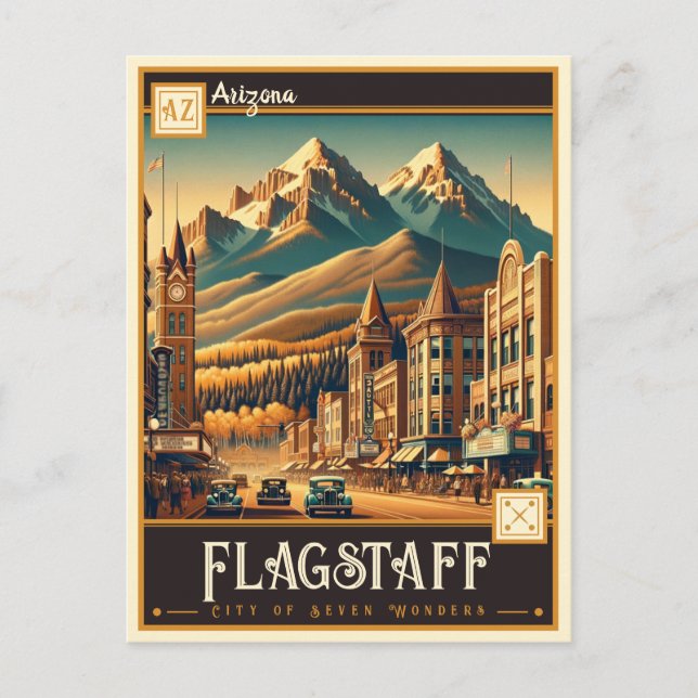 Flagstaff, Arizona | VINTAGE Vykort (Framsida)