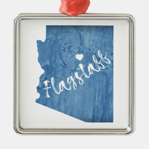Flagstaff Arizona Wood Grain Julgransprydnad Metall