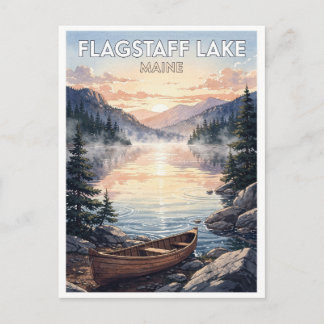 Flagstaff Lake Maine Vintage Resa Vykort