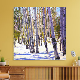 Flagstaff Vinter Asp Landskap – Daniel Fishback Canvastryck