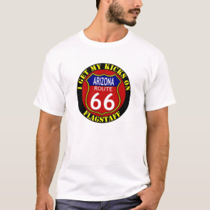 FLAGSTAFFARIZONA FÖR RUTT 66 T-TRÖJA T-SHIRT