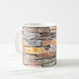Flagsten mönster, natursten kaffemugg
