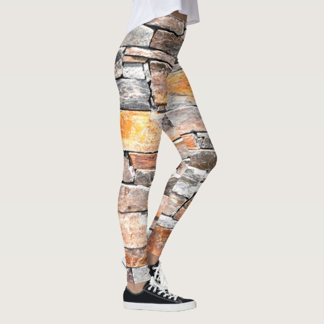 Flagstone | Natursten mönster | tegel Leggings (Höger)