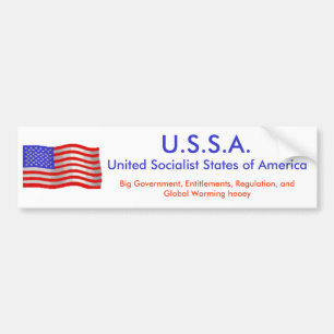 flagwave1 U.S.S.A., enig socialistisk stater av… Bildekal