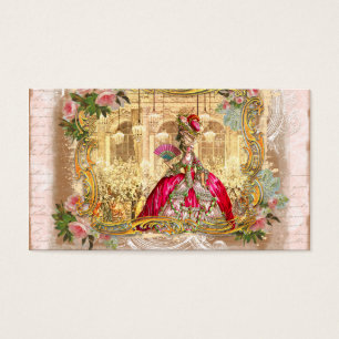 Flailles marie golden raming rosor rosa andra visitkort