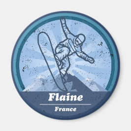 Flaine Station de ski - Snowboard Magnet