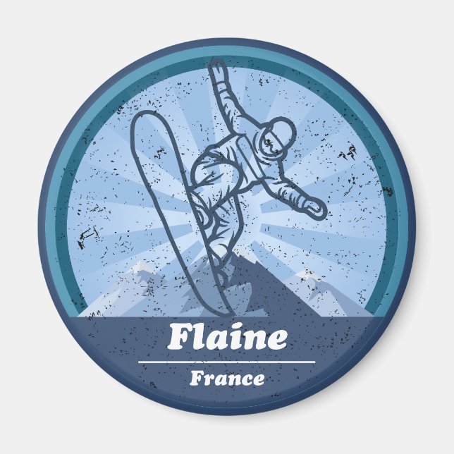 Flaine Station de ski - Snowboard Magnet (Framsidan)