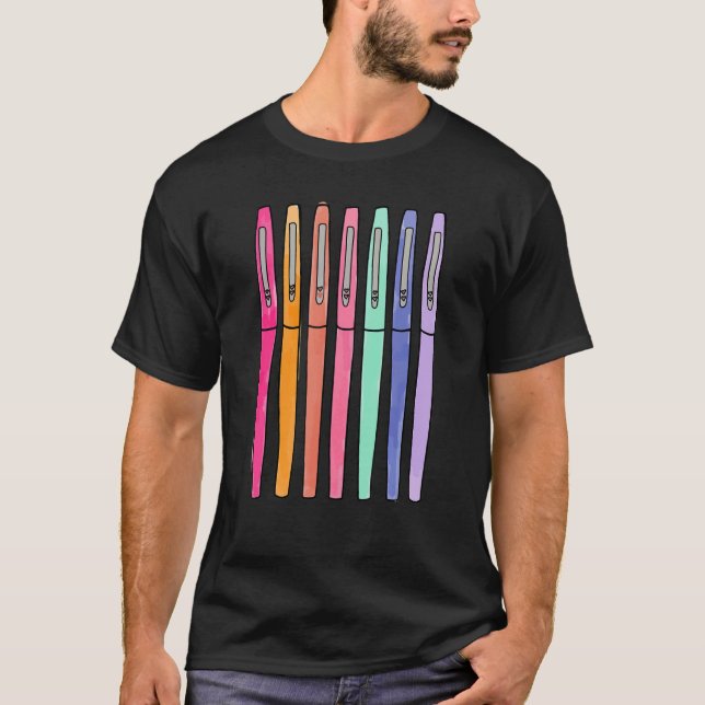 Flair Pens Teacher Design T Shirt (Framsida)