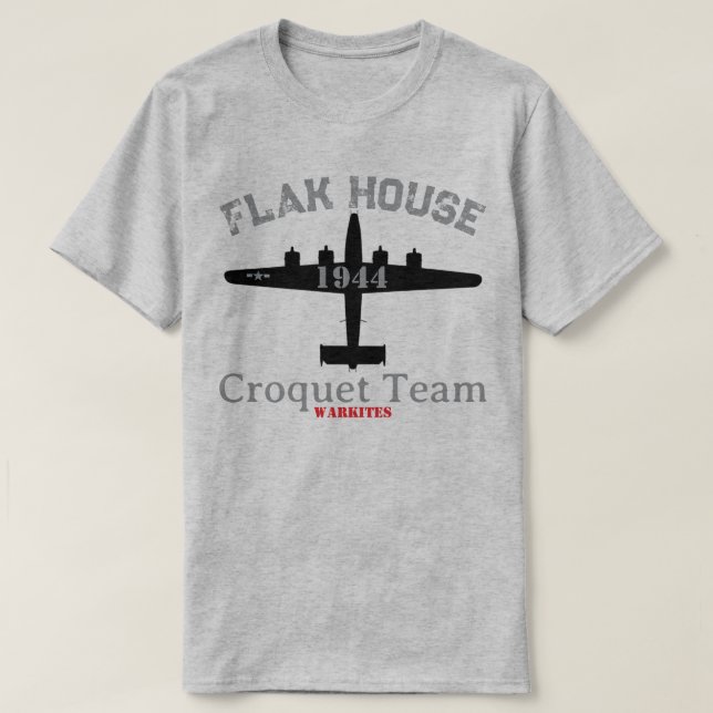 Flak House Krocketlag B-24 T Shirt (Design framsida)