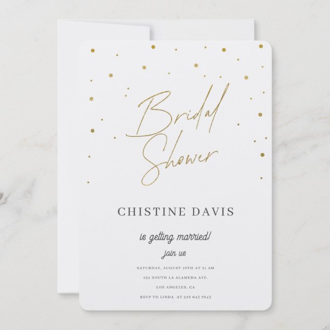 Flakes & Forever Bridal Shower Inbjudningar (Framsida)