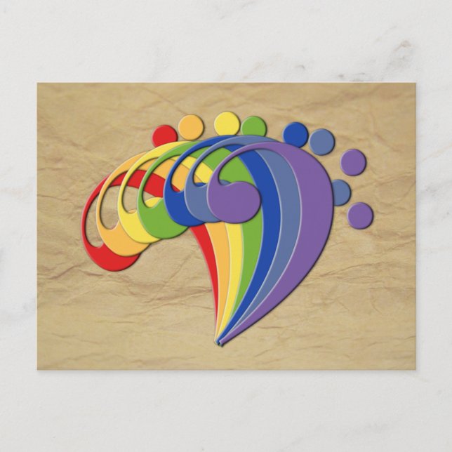 Fläkt Bass Rainbow Vykort (Framsida)