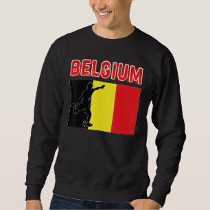 Fläkt Belgium National Team World Football Soccer Lång Ärmad Tröja