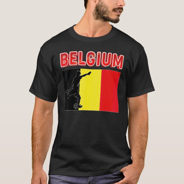 Fläkt Belgium National Team World Football Soccer  T Shirt (Framsida)