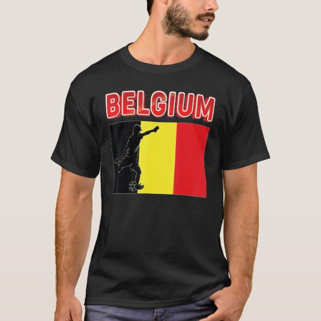 Fläkt Belgium National Team World Football Soccer  T Shirt (Framsida)