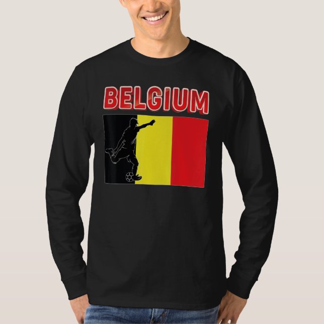 Fläkt Belgium National Team World Football Soccer  T Shirt (Framsida)