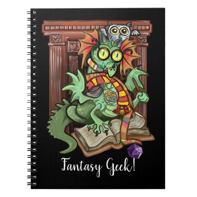 Fläkt Dragon "Fantasy Geek"! Anteckningsbok (Framsidan)