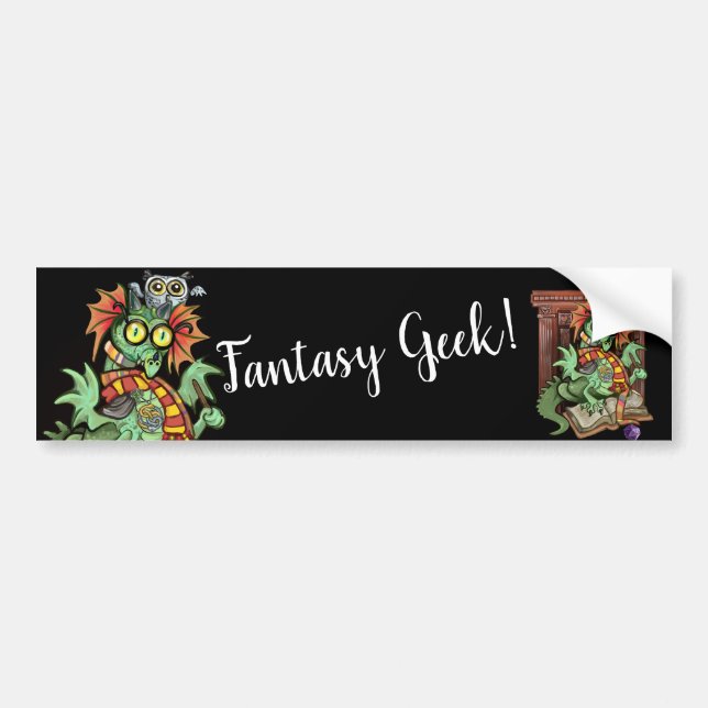 Fläkt Dragon "Fantasy Geek"! Bildekal (Framsidan)