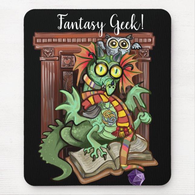 Fläkt Dragon "Fantasy Geek"! Musmatta (Framsidan)