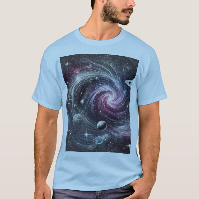 Fläkt för kosmetisk design för rymden och Astrolog T Shirt (Framsida)