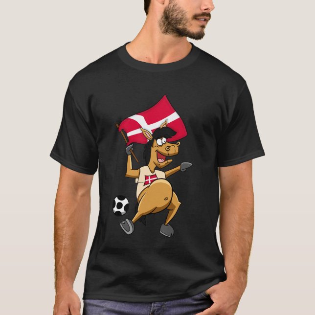Fläkt Häst Danmark T Shirt (Framsida)