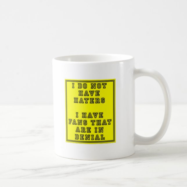 Fläkt i Denial Funny Mug Kaffemugg (Höger)
