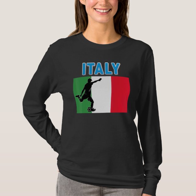Fläkt Italien National Team World Football Soccer  T Shirt (Framsida)