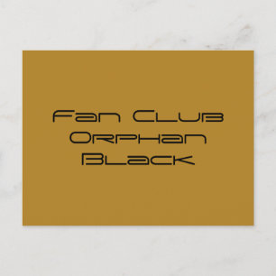 fläkt klubb Orphan Black med geometriskt teckensni Vykort