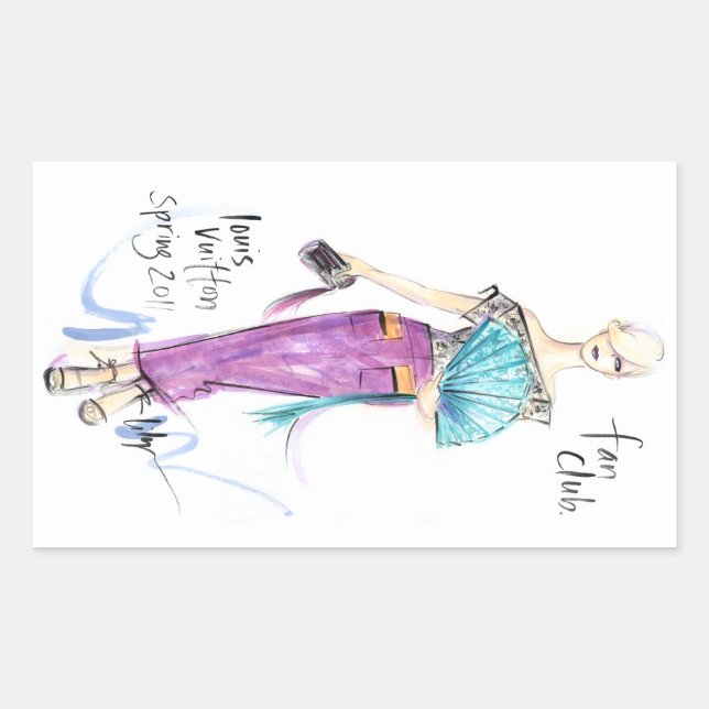 Fläkt Klubb Rektangulärt Klistermärke (Framsida)