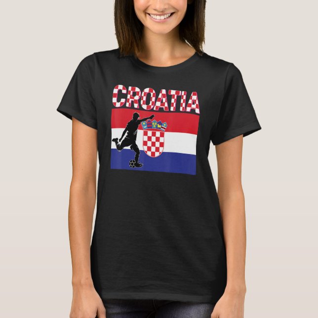 Fläkt Kroatien National Team World Football Scotts T Shirt (Framsida)