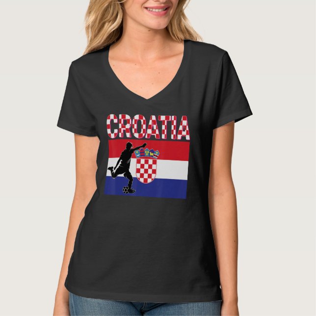 Fläkt Kroatien National Team World Football Scotts T Shirt (Framsida)