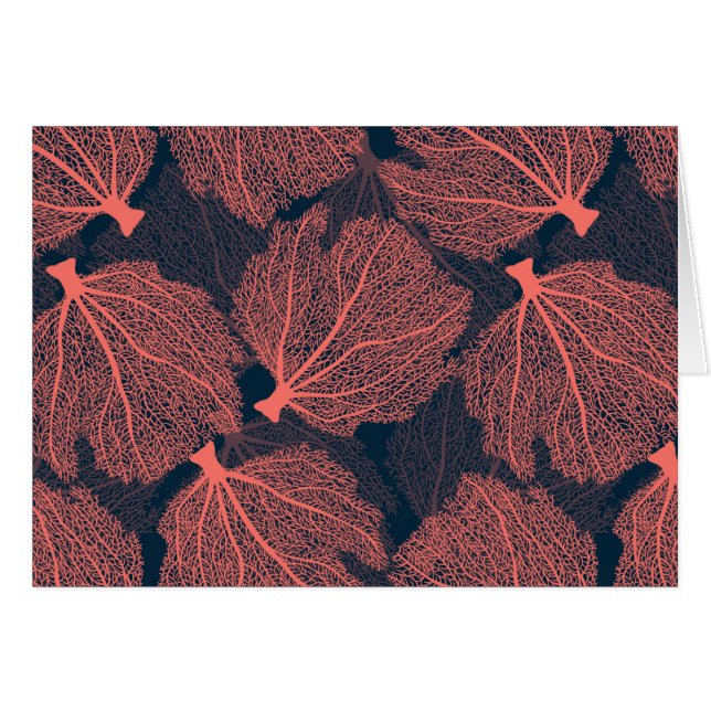 Fläkt levande colral hälsningskort (Framsidan Horizontal)