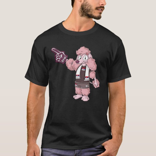 Fläkt Pudel Serbien T Shirt (Framsida)