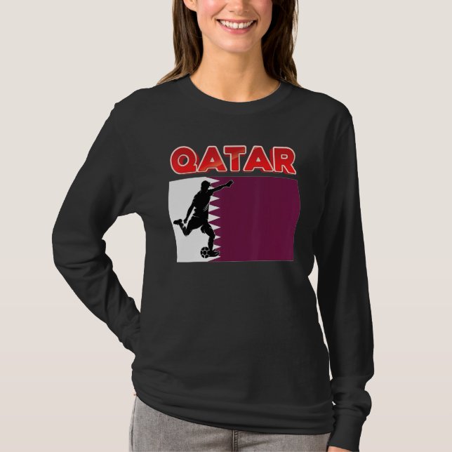 Fläkt Qatar National Team World Football Soccer Ch T Shirt (Framsida)