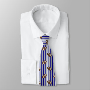 Fläkt Rand Grått Navy Blue Slips
