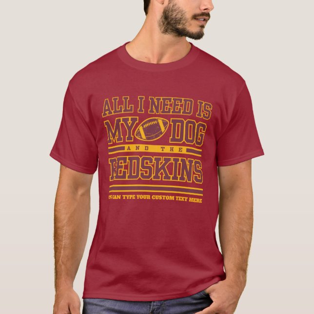 Fläkt Redskins Gult i fotboll... T Shirt (Framsida)
