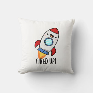 Fläkt upp Funny Rocket Pun Kudde