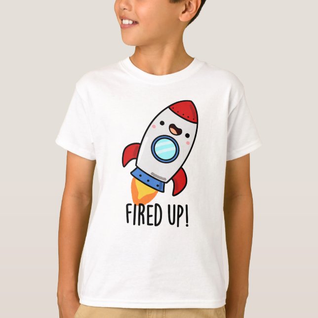 Fläkt upp Funny Rocket Pun T Shirt (Framsida)