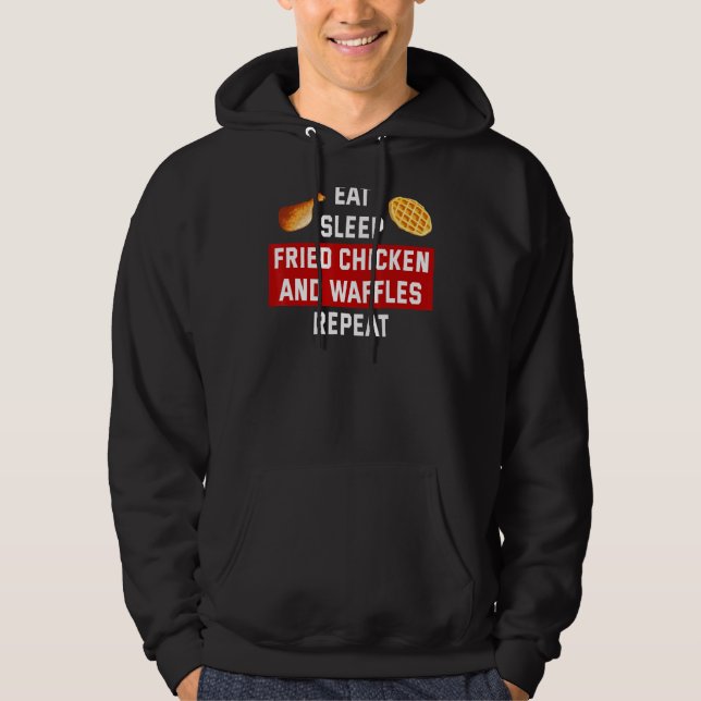 Fläktade kycklingar och våfflor hoodie (Framsida)