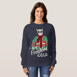 Fläktande kall Coola llama Ugly christmas sweater T Shirt