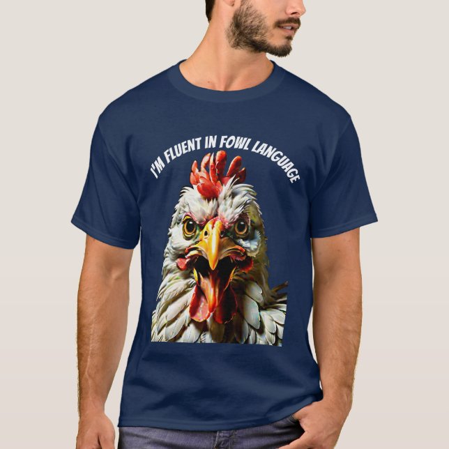 Fläktande på höns t shirt (Framsida)