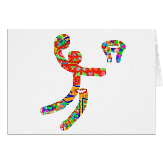 Fläktar av basketbasketboll hälsningskort (Framsidan Horizontal)